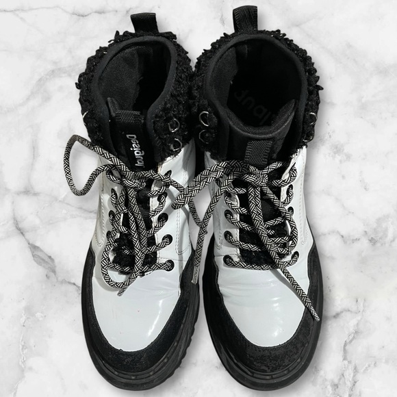 Desigual Lace-Up Trekking Boots Size 9 - Picture 12 of 17